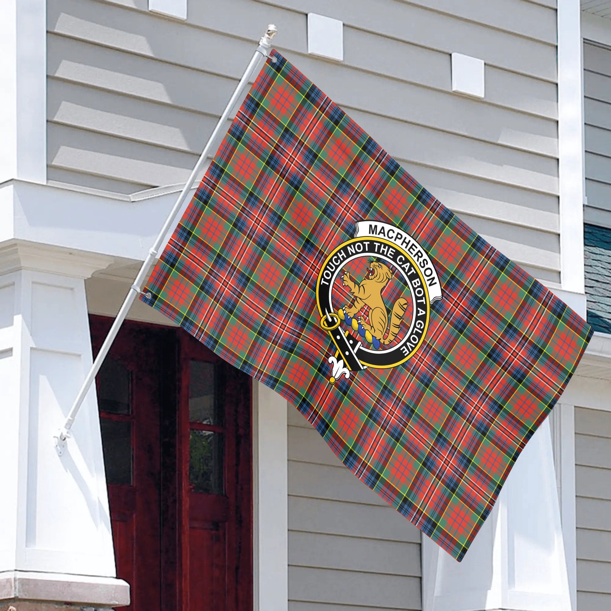 MacPherson Ancient Tartan Crest House Flag