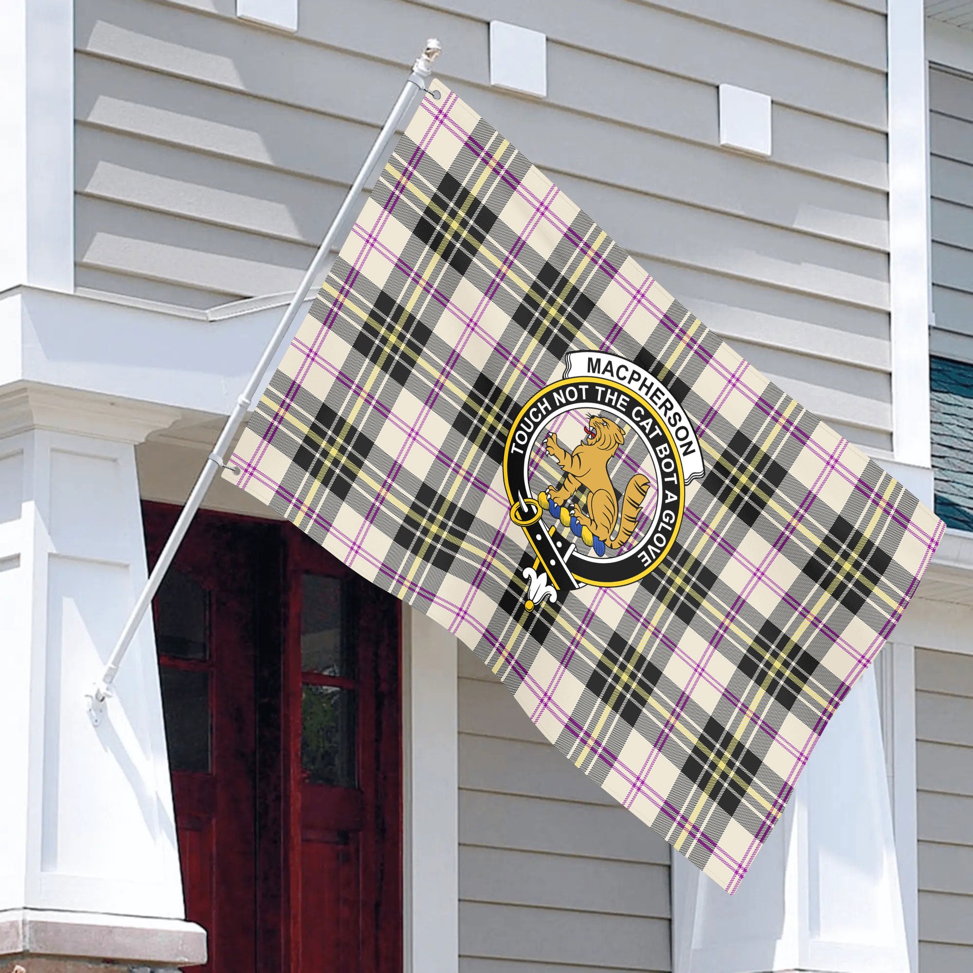 MacPherson Dress Ancient Tartan Crest House Flag