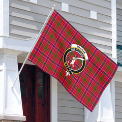 MacRae Modern Tartan Crest House Flag