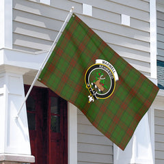 Maxwell Hunting Tartan Crest House Flag