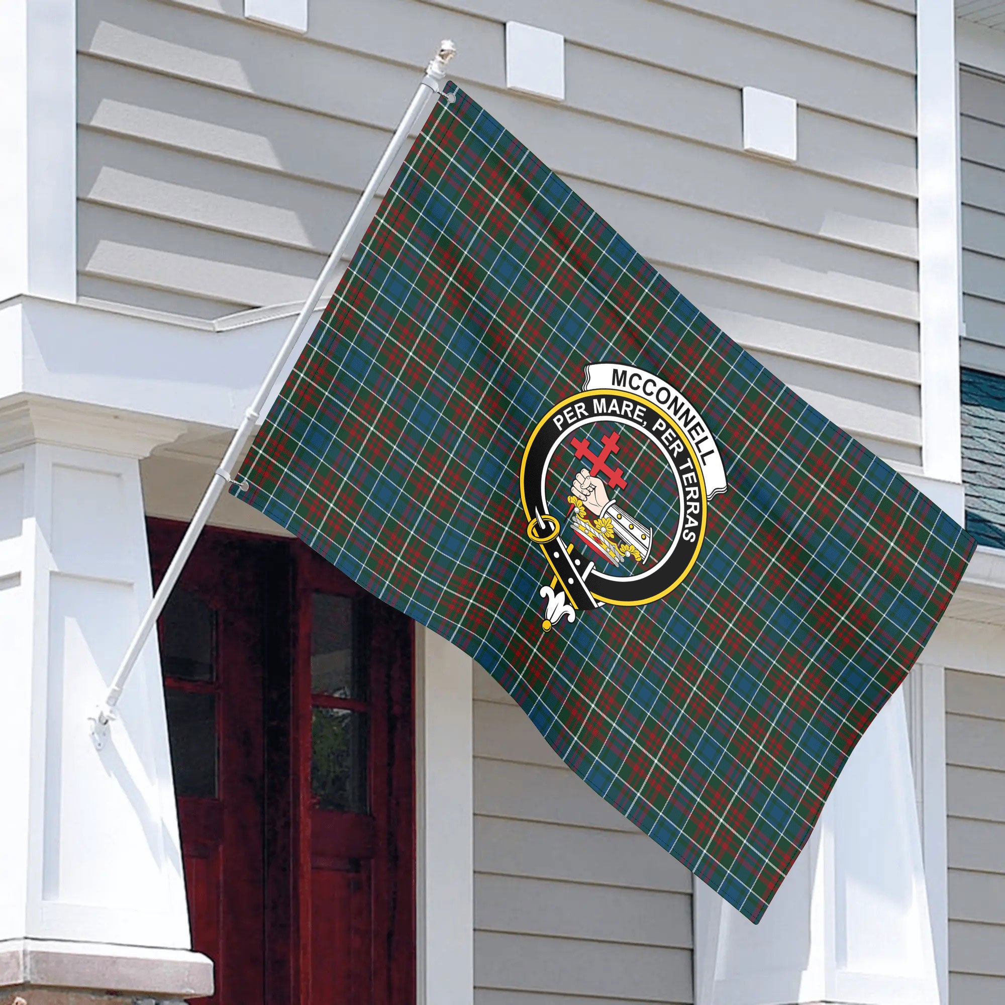 McConnell Tartan Crest House Flag