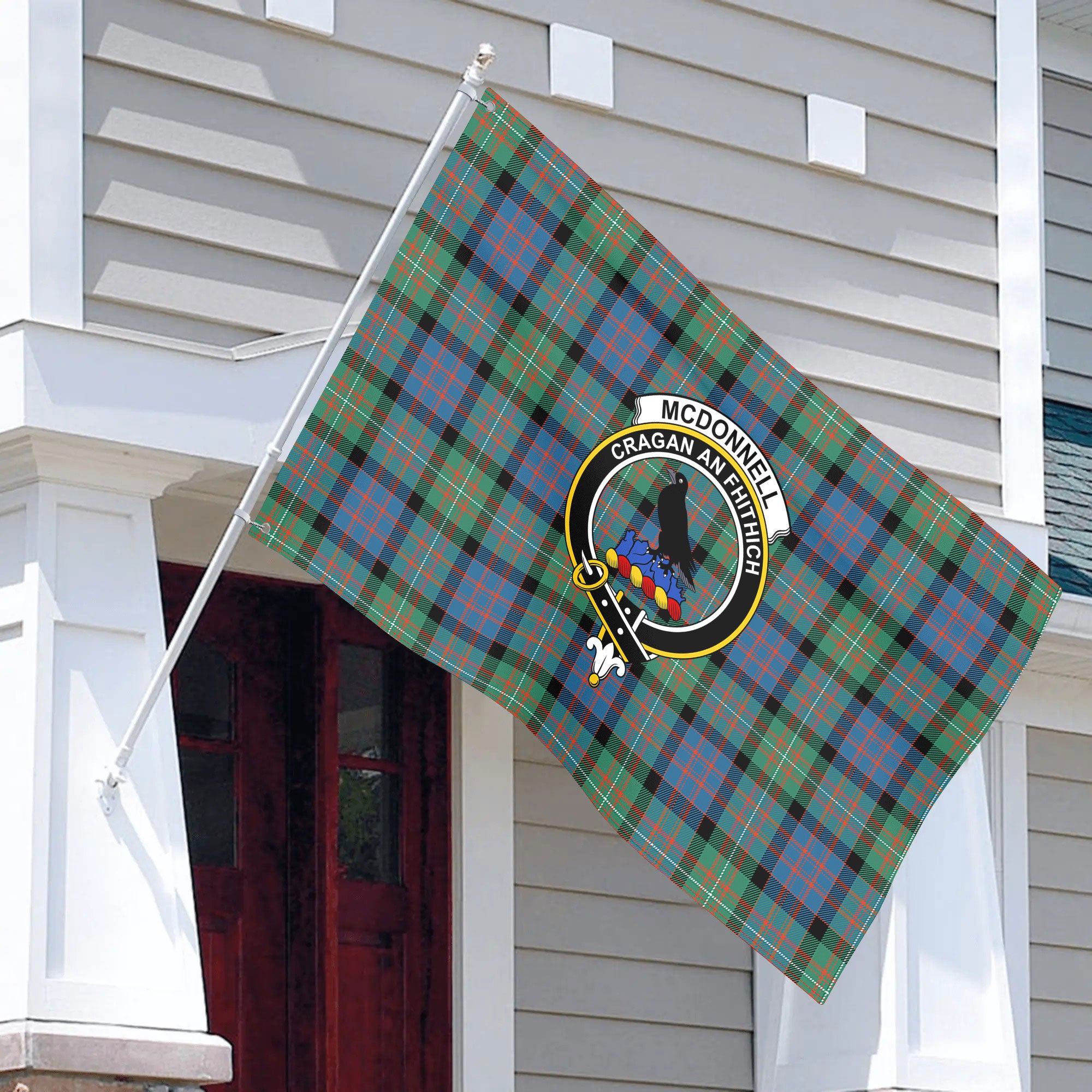McDonnell of Glengarry Ancient Tartan Crest House Flag