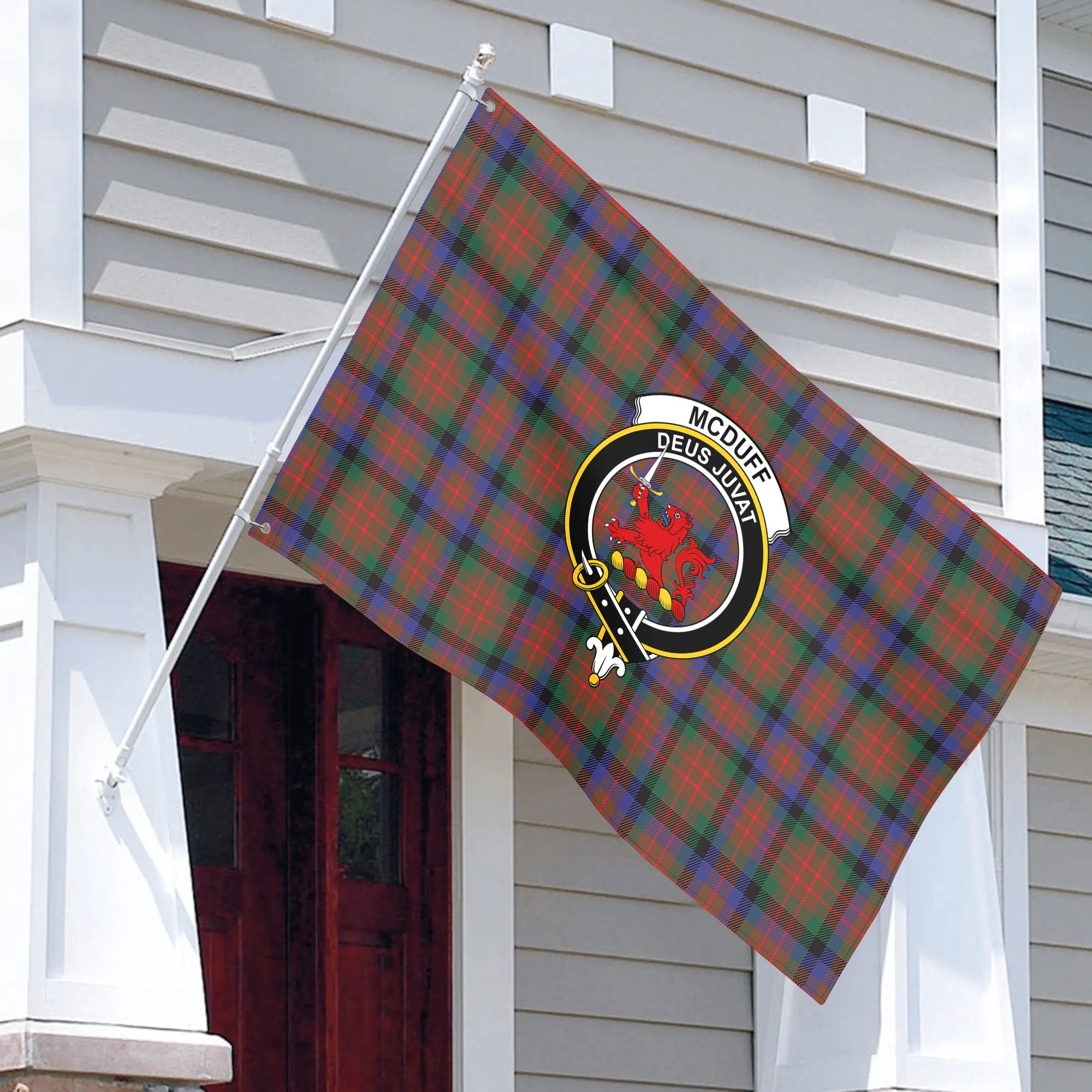 McDuff Hunting Modern Tartan Crest House Flag