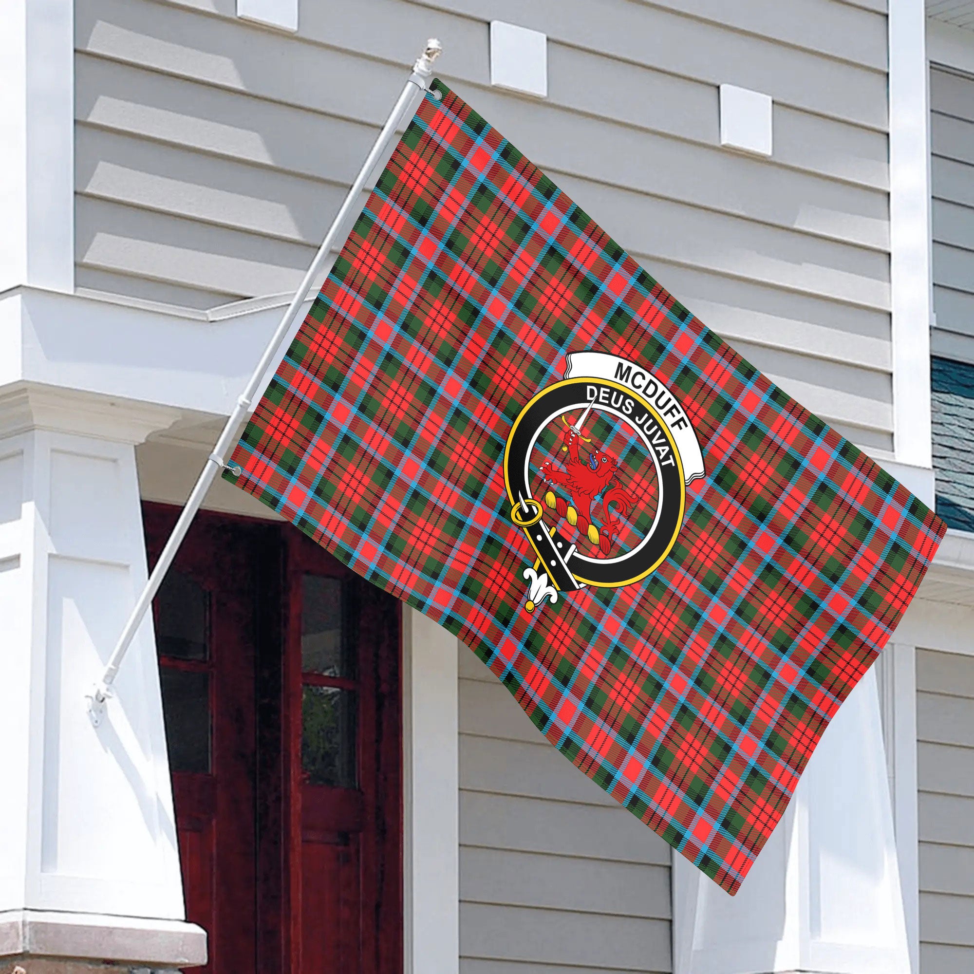 McDuff Modern Tartan Crest House Flag