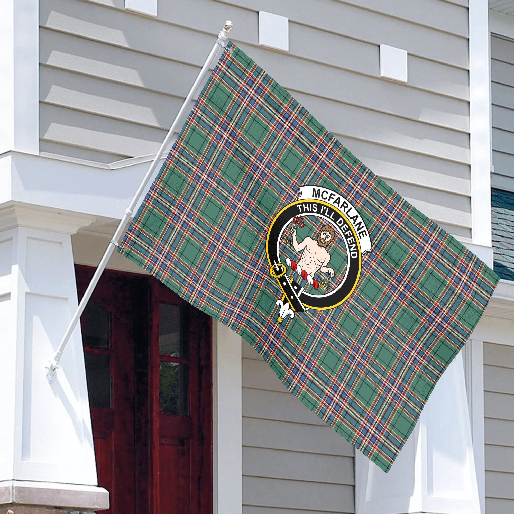 McFarlane Hunting Ancient Tartan Crest House Flag