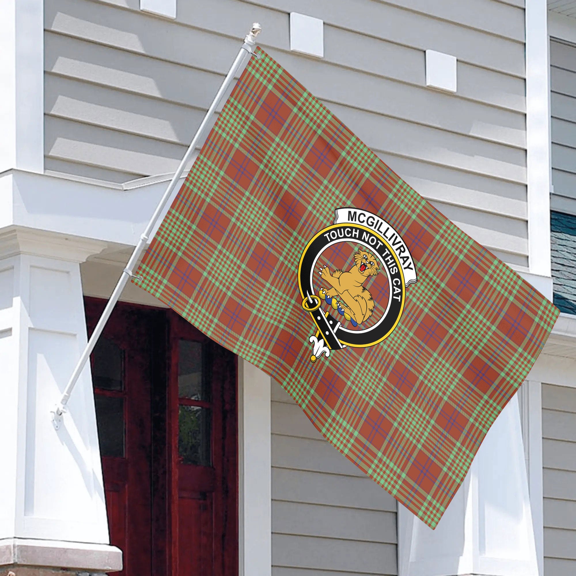 McGillivray Hunting Ancient Tartan Crest House Flag