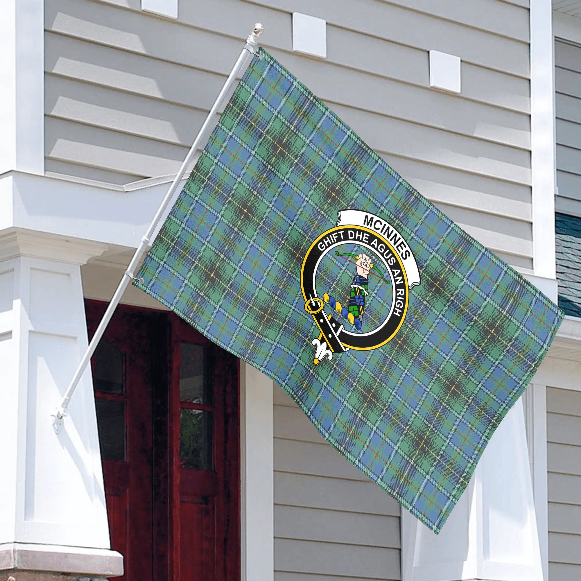 McInnes Ancient Tartan Crest House Flag