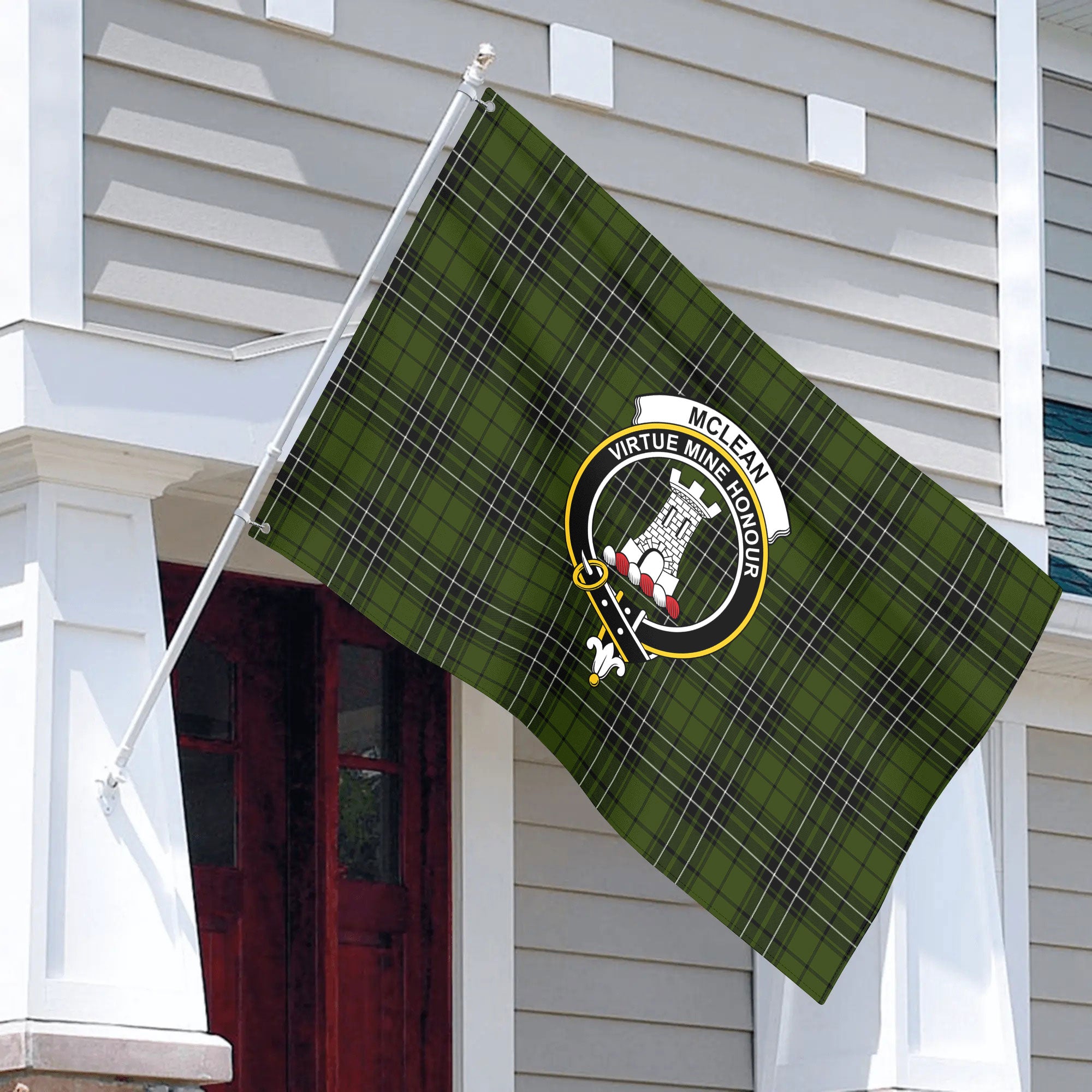 McLean Hunting Tartan Crest House Flag