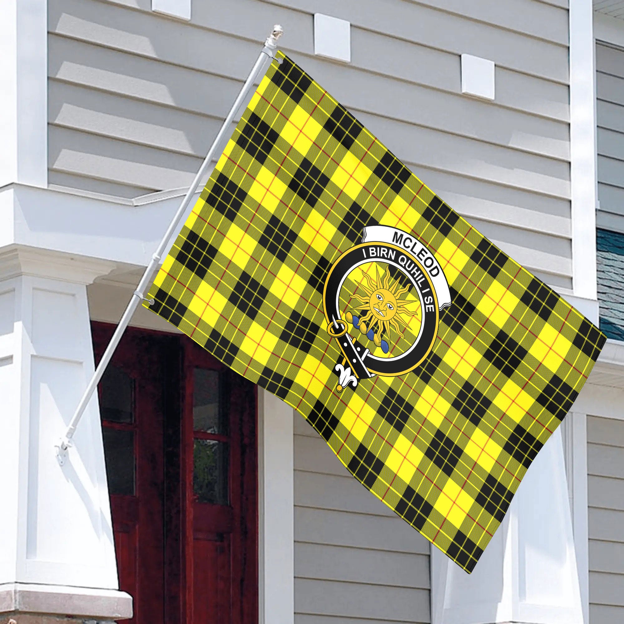McLeod of Lewis Modern Tartan Crest House Flag