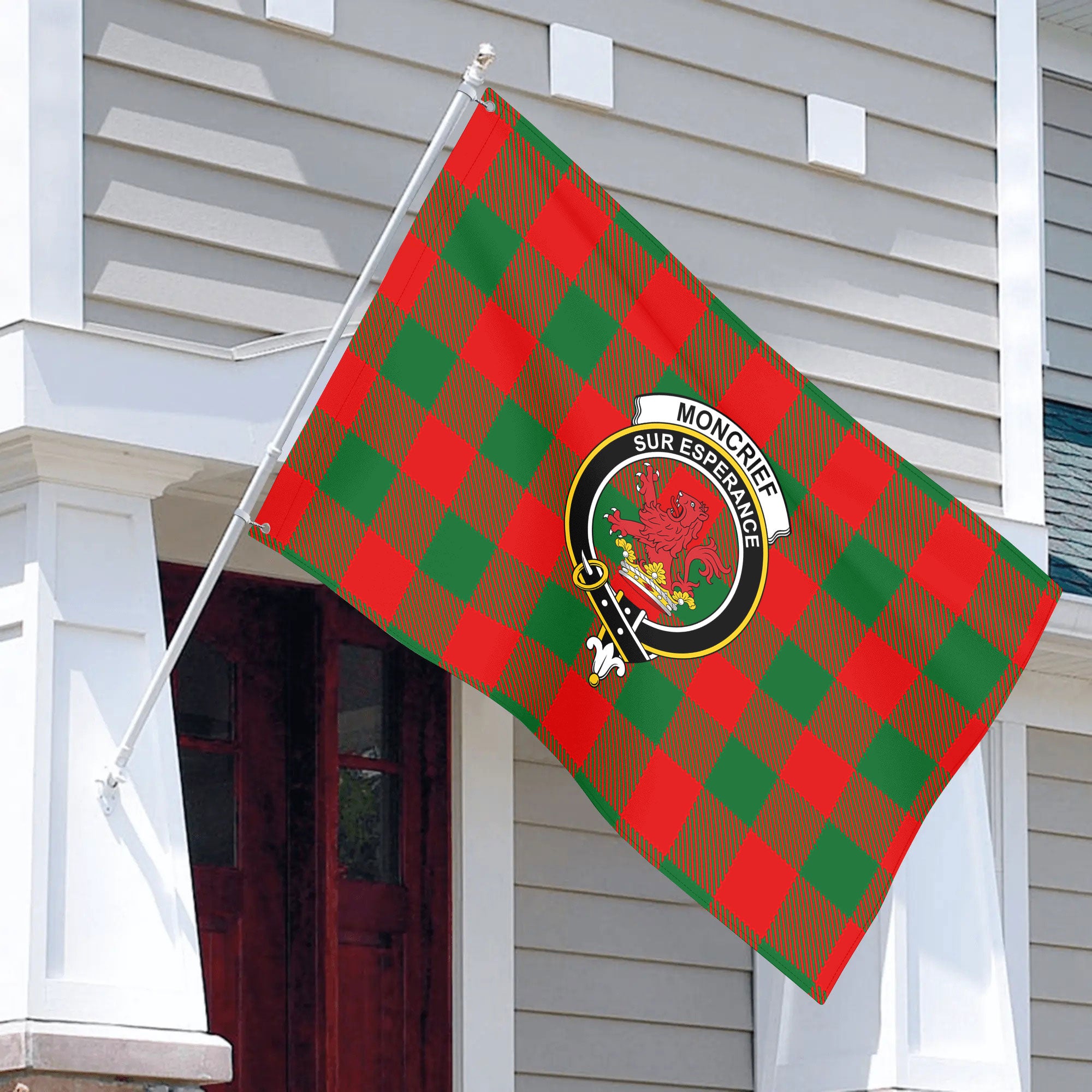 Moncrief Tartan Crest House Flag