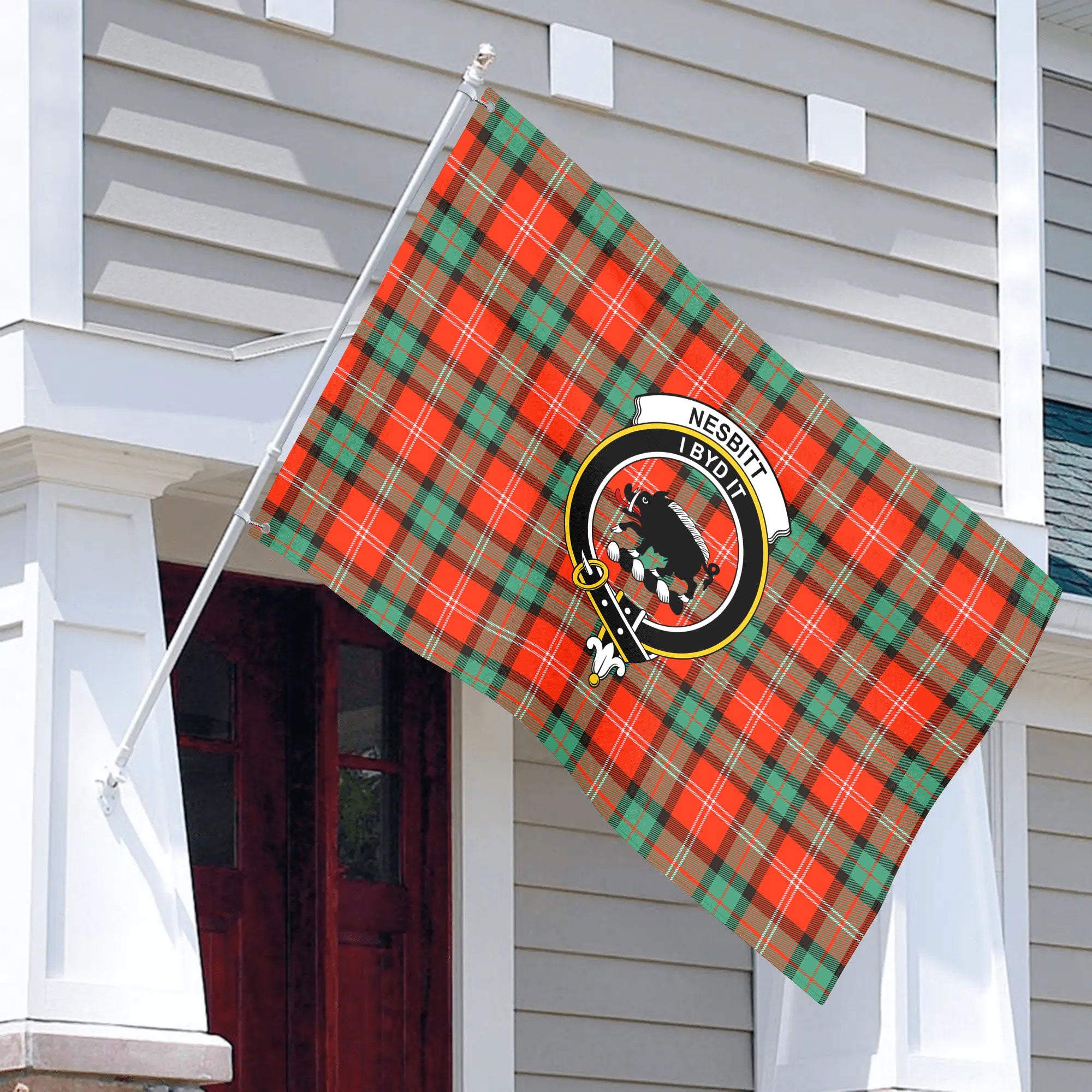 Nesbitt Ancient Tartan Crest House Flag