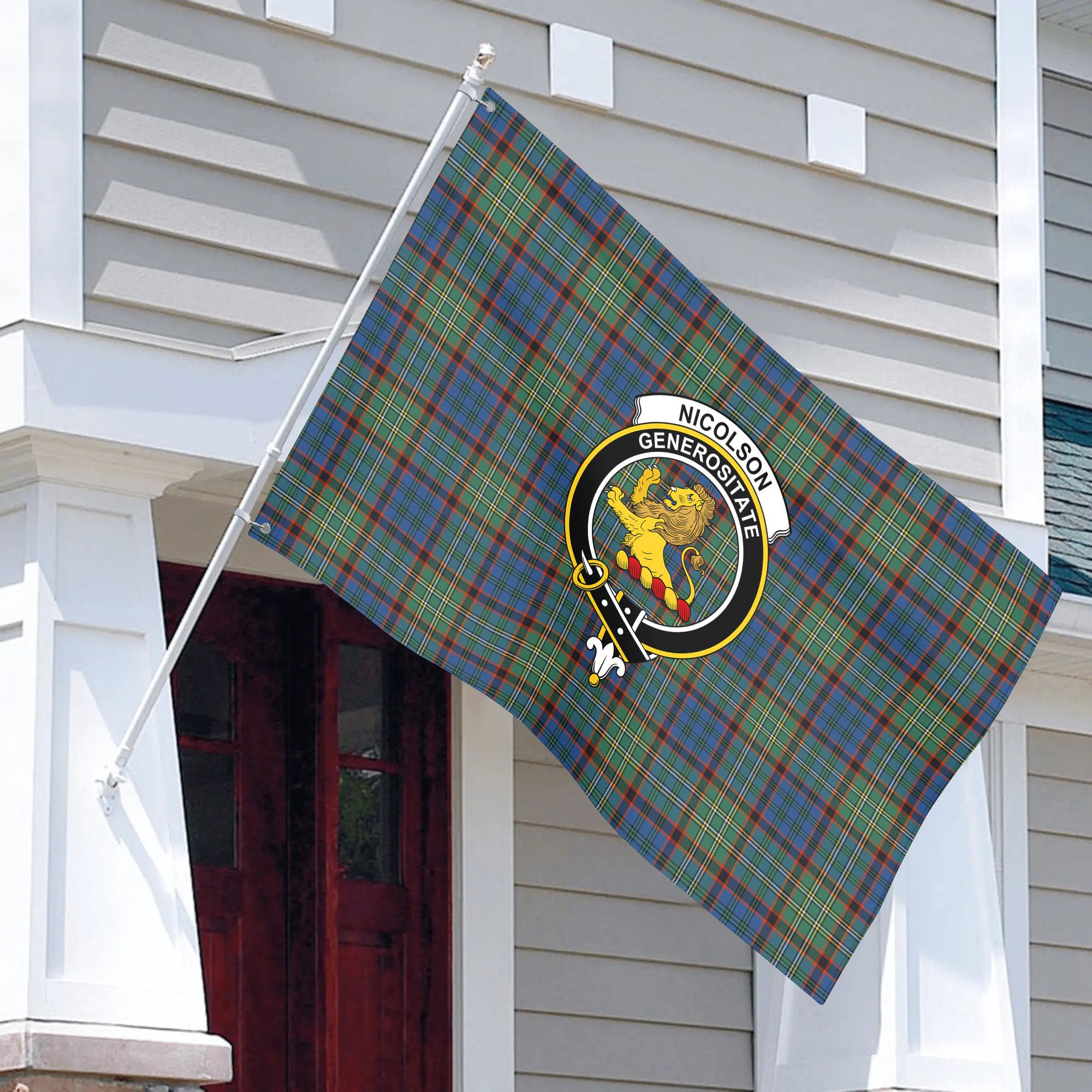 Nicolson Hunting Ancient Tartan Crest House Flag