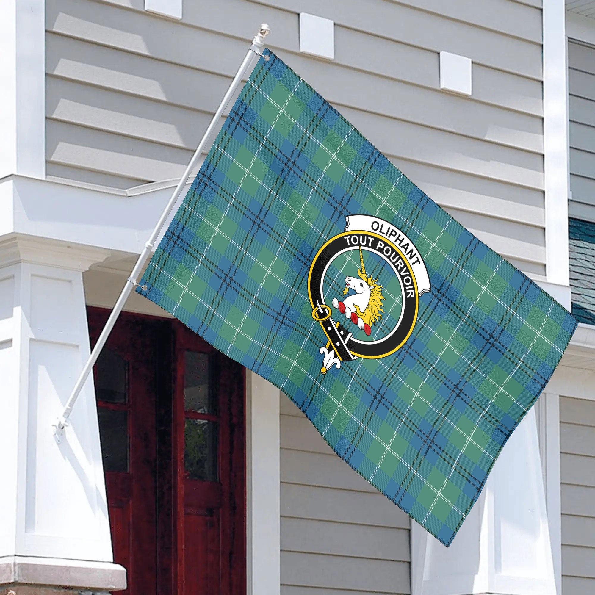 Oliphant Ancient Tartan Crest House Flag