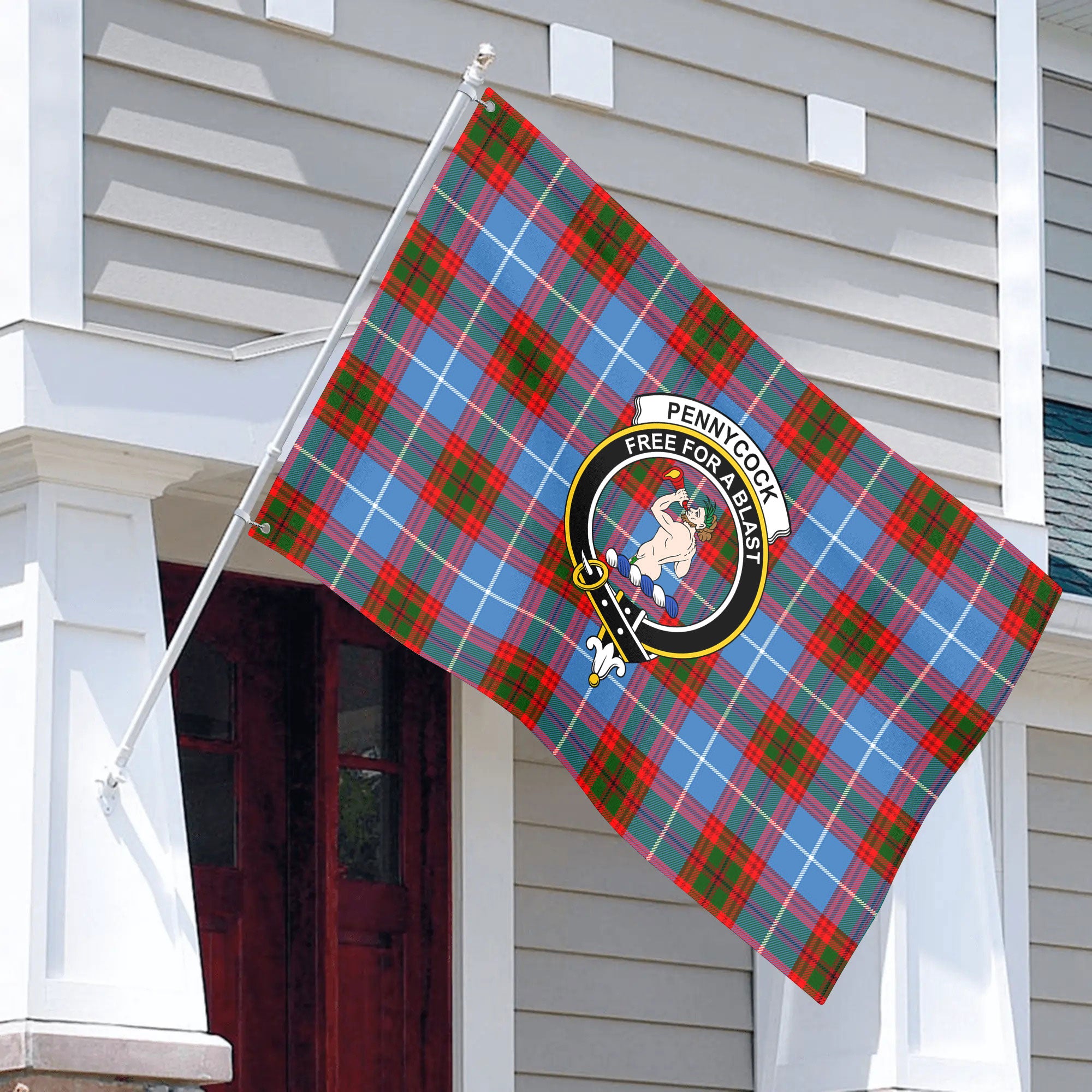 Pennycook Tartan Crest House Flag