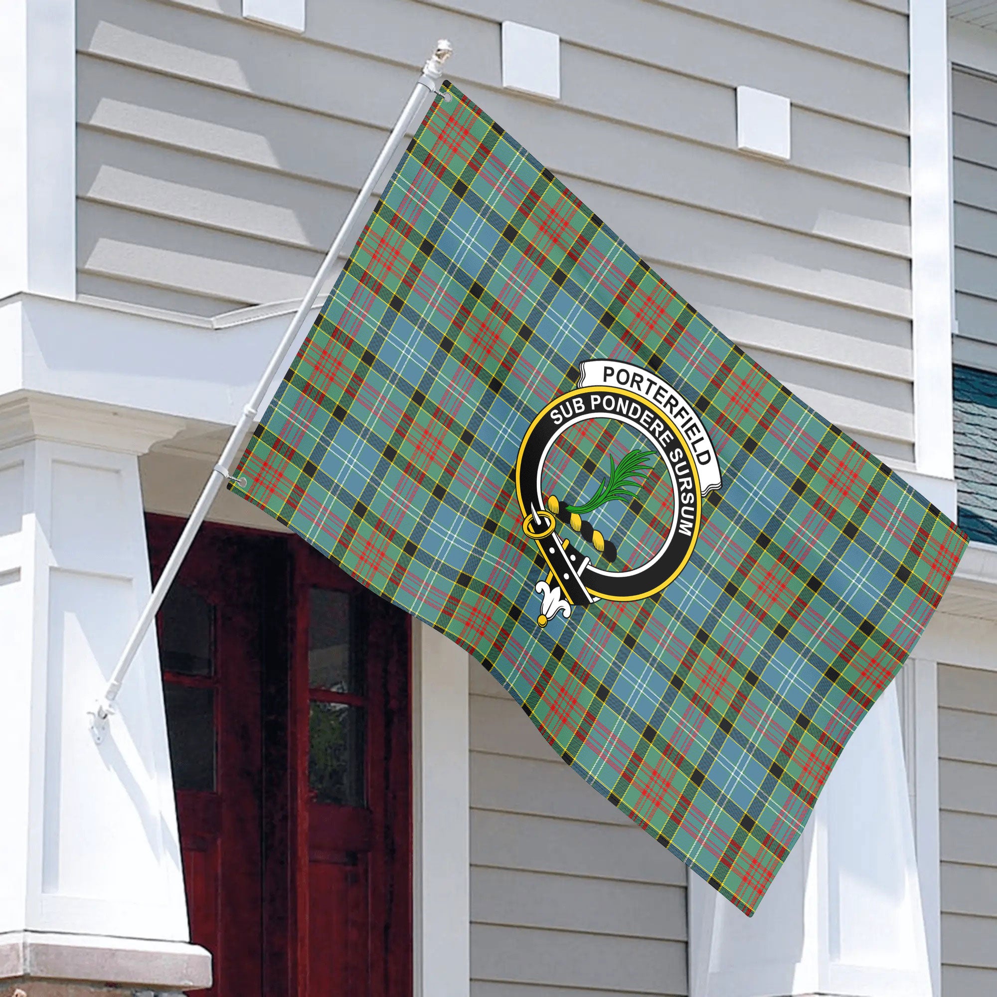 Porterfield Tartan Crest House Flag