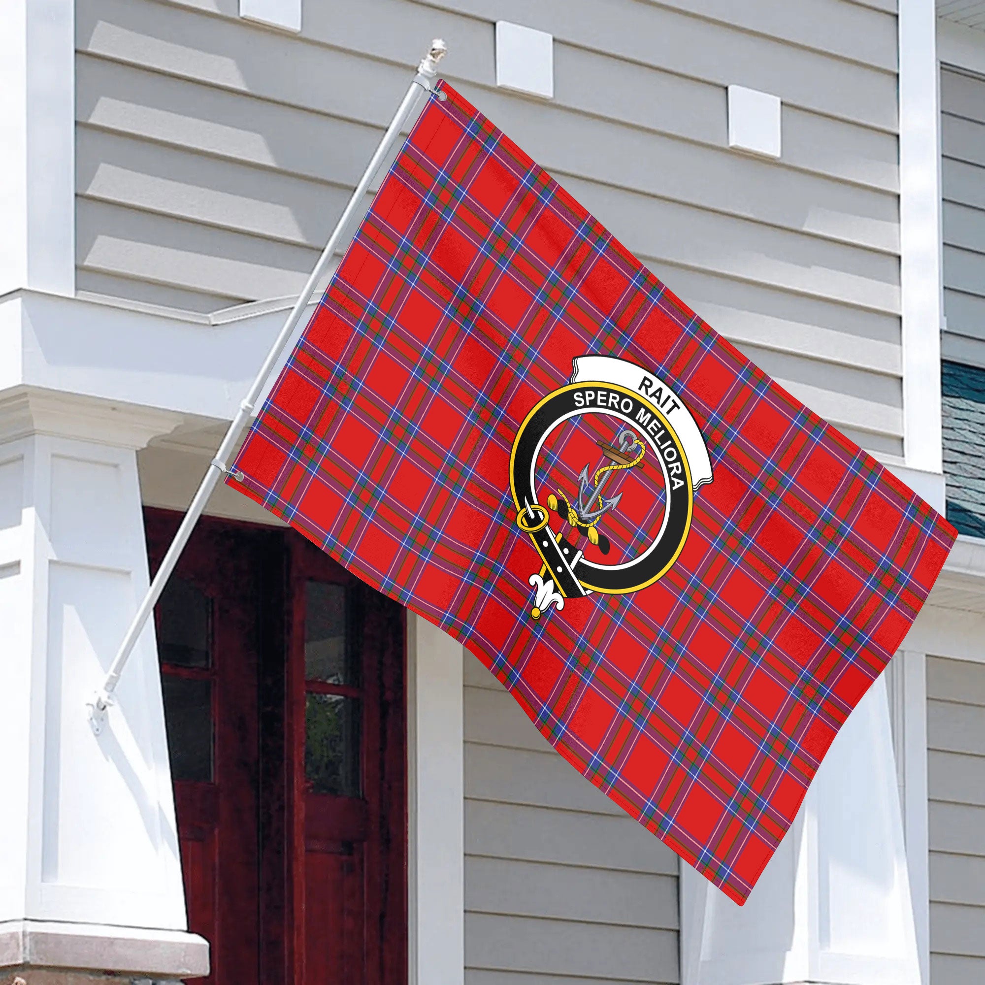 Rait Tartan Crest House Flag