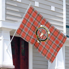 Robertson Weathered Tartan Crest House Flag