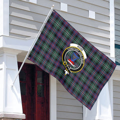 Rose Hunting Modern Tartan Crest House Flag