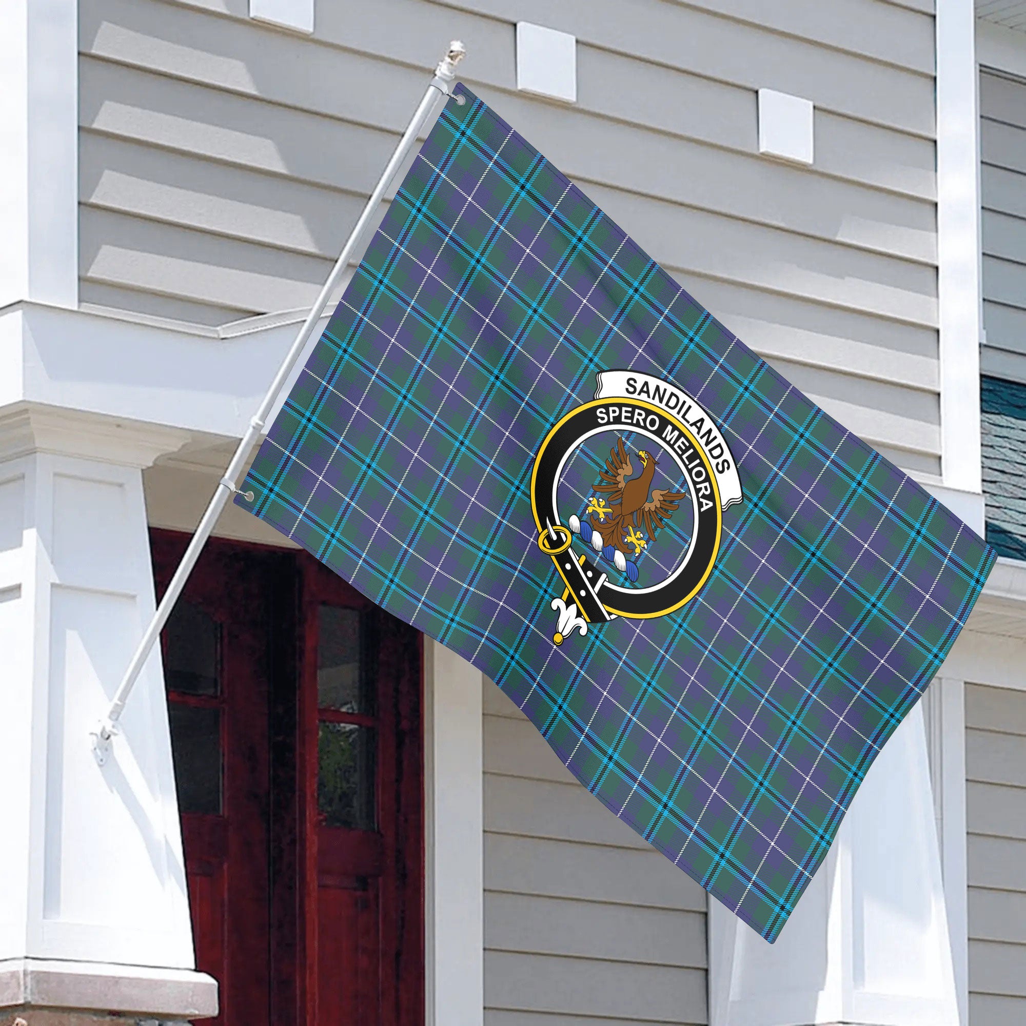 Sandilands Tartan Crest House Flag