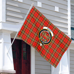 Scott Modern Tartan Crest House Flag