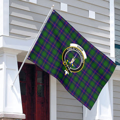 Shaw Modern Tartan Crest House Flag
