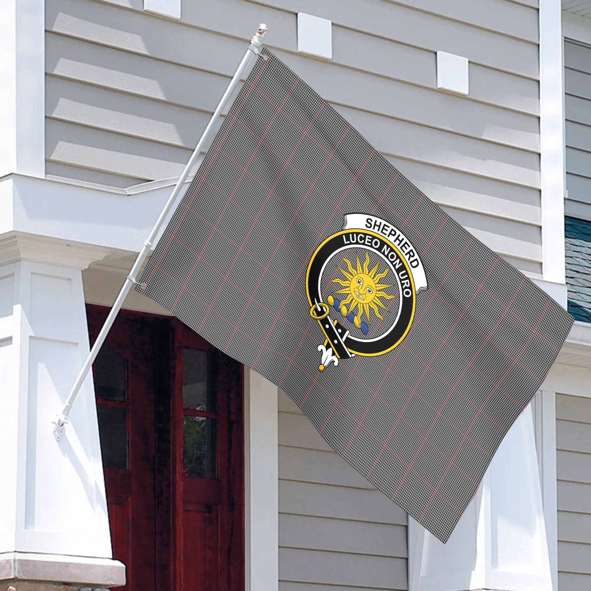 Shepherd Tartan Crest House Flag