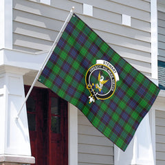 Stewart Old Modern Tartan Crest House Flag