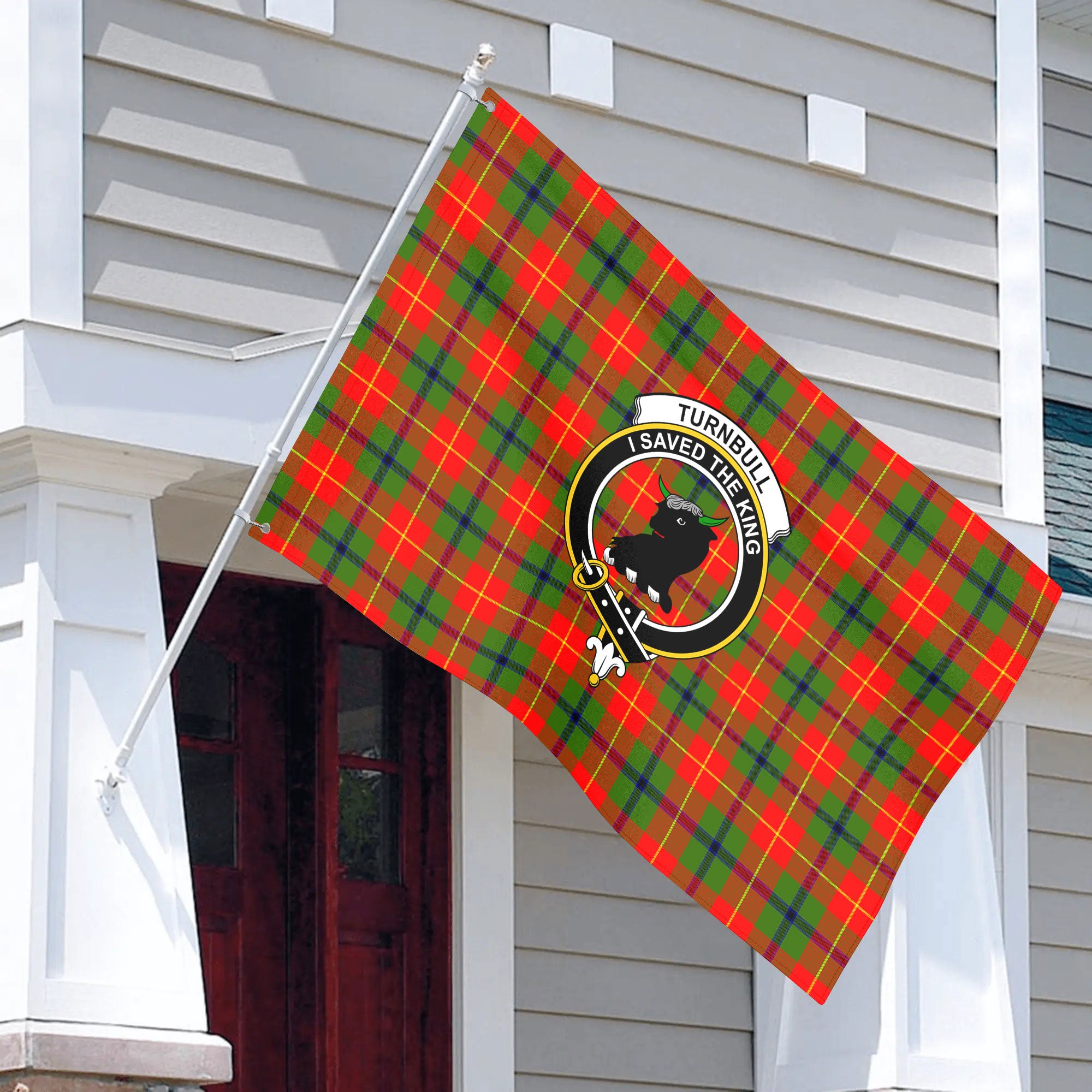 Turnbull Dress Tartan Crest House Flag