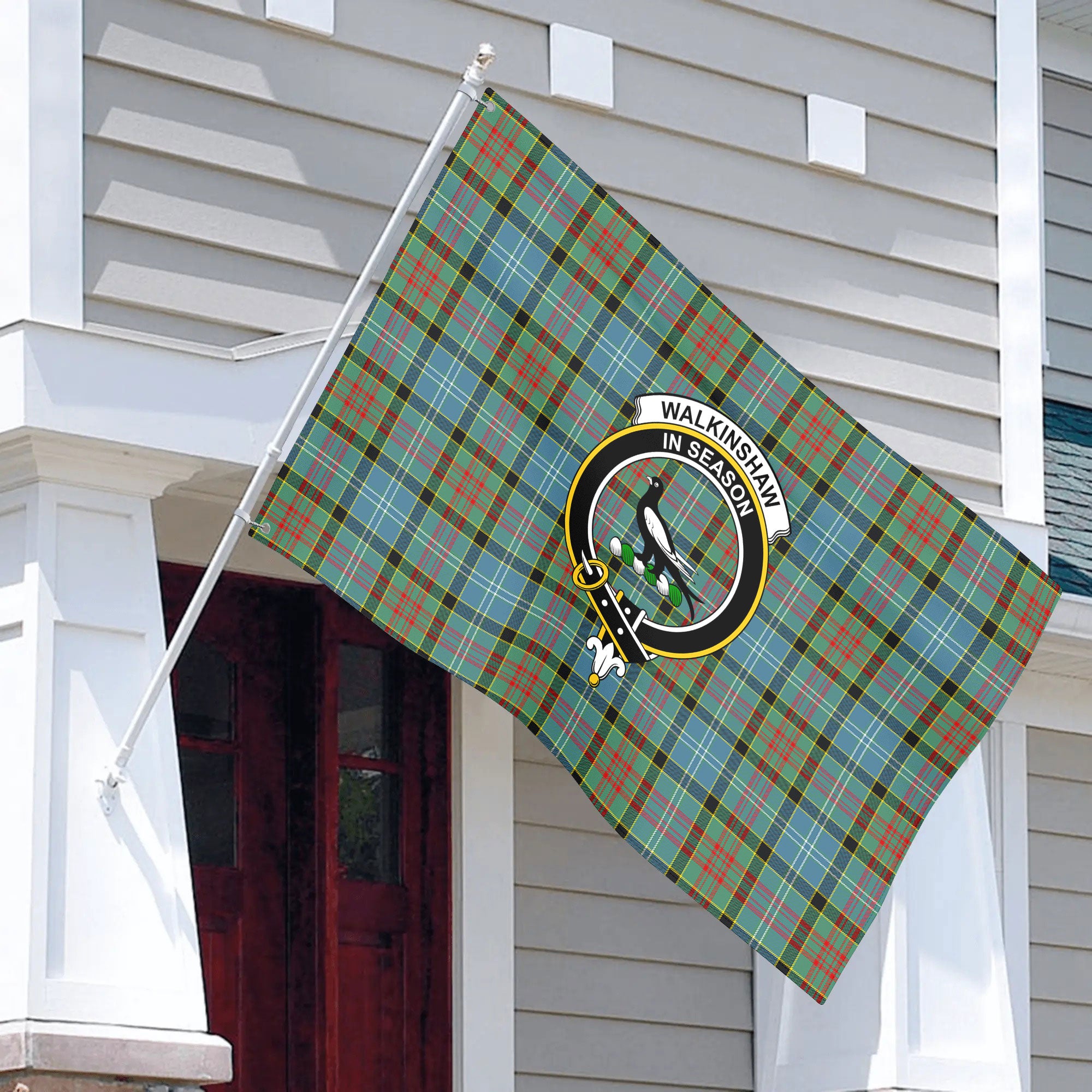 Walkinshaw Tartan Crest House Flag