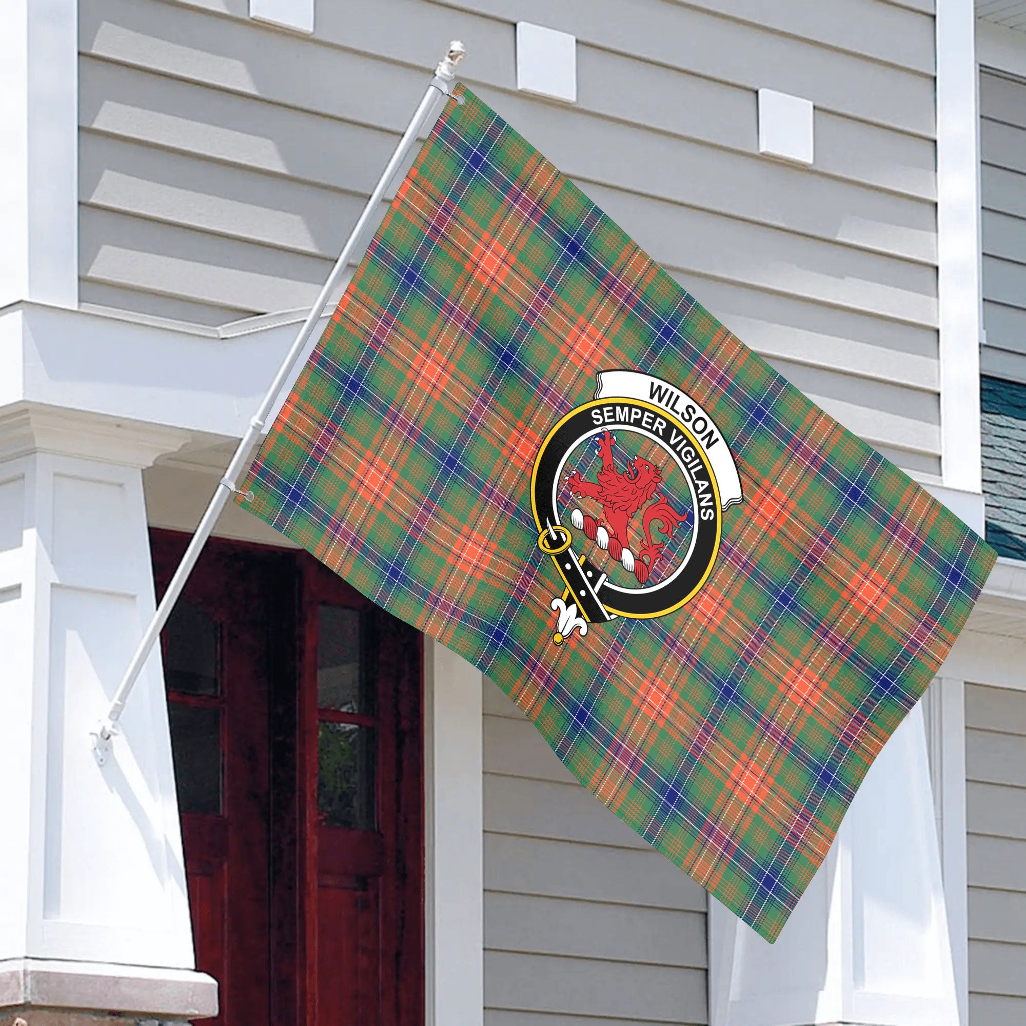 Wilson Ancient Tartan Crest House Flag