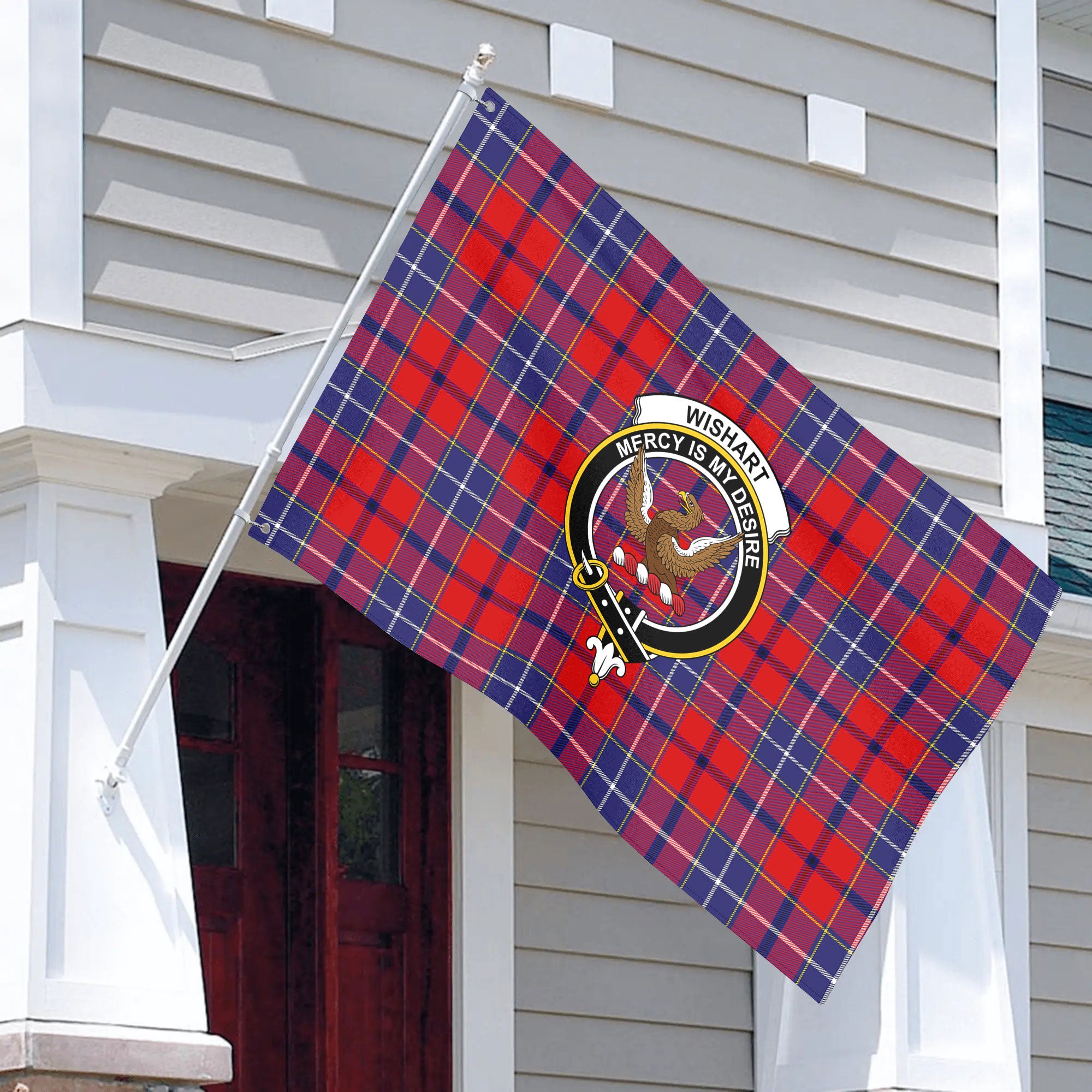Wishart Dress Tartan Crest House Flag