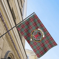 Crawford Modern Tartan Crest House Flag
