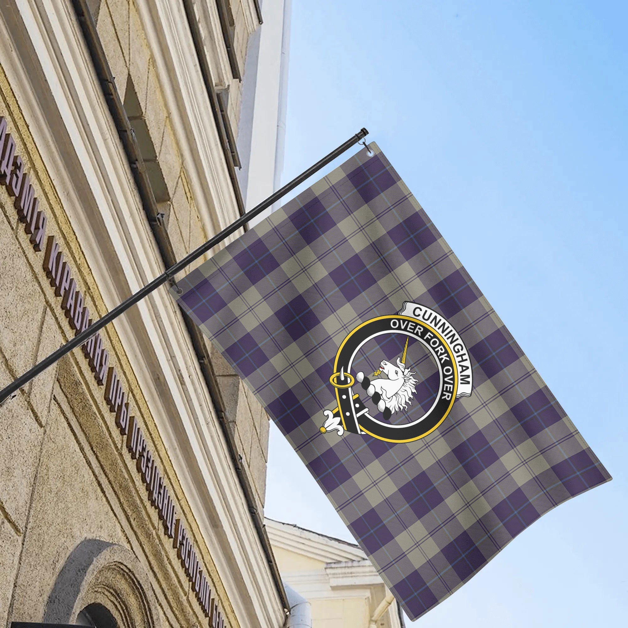 Cunningham Dress Blue Dancers Tartan Crest House Flag