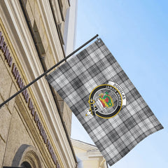 Douglas Grey Modern Tartan Crest House Flag