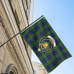 Dundas Modern Tartan Crest House Flag