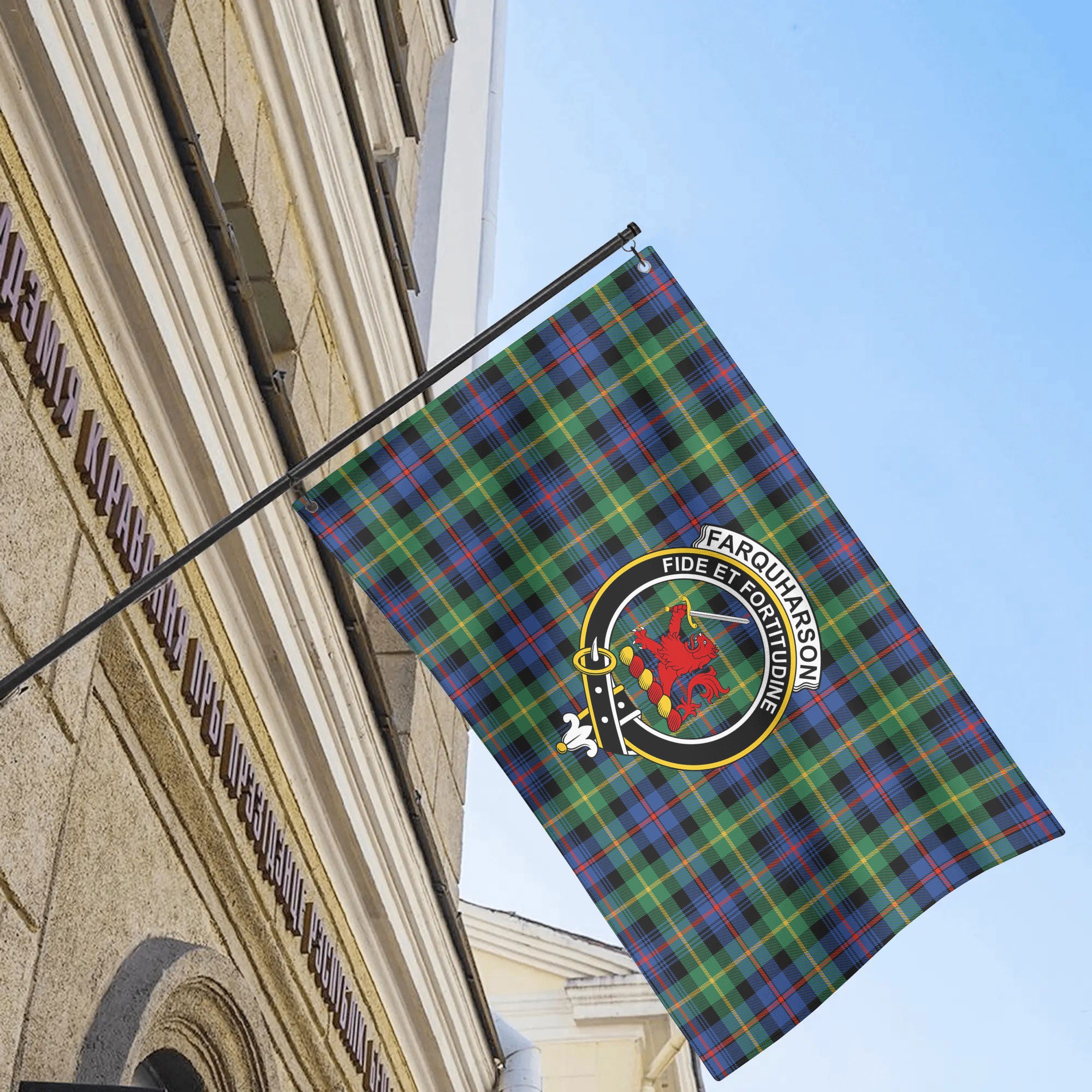 Farquharson Ancient Tartan Crest House Flag