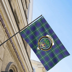 Hamilton Hunting Modern Tartan Crest House Flag