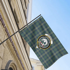 Kennedy Modern Tartan Crest House Flag
