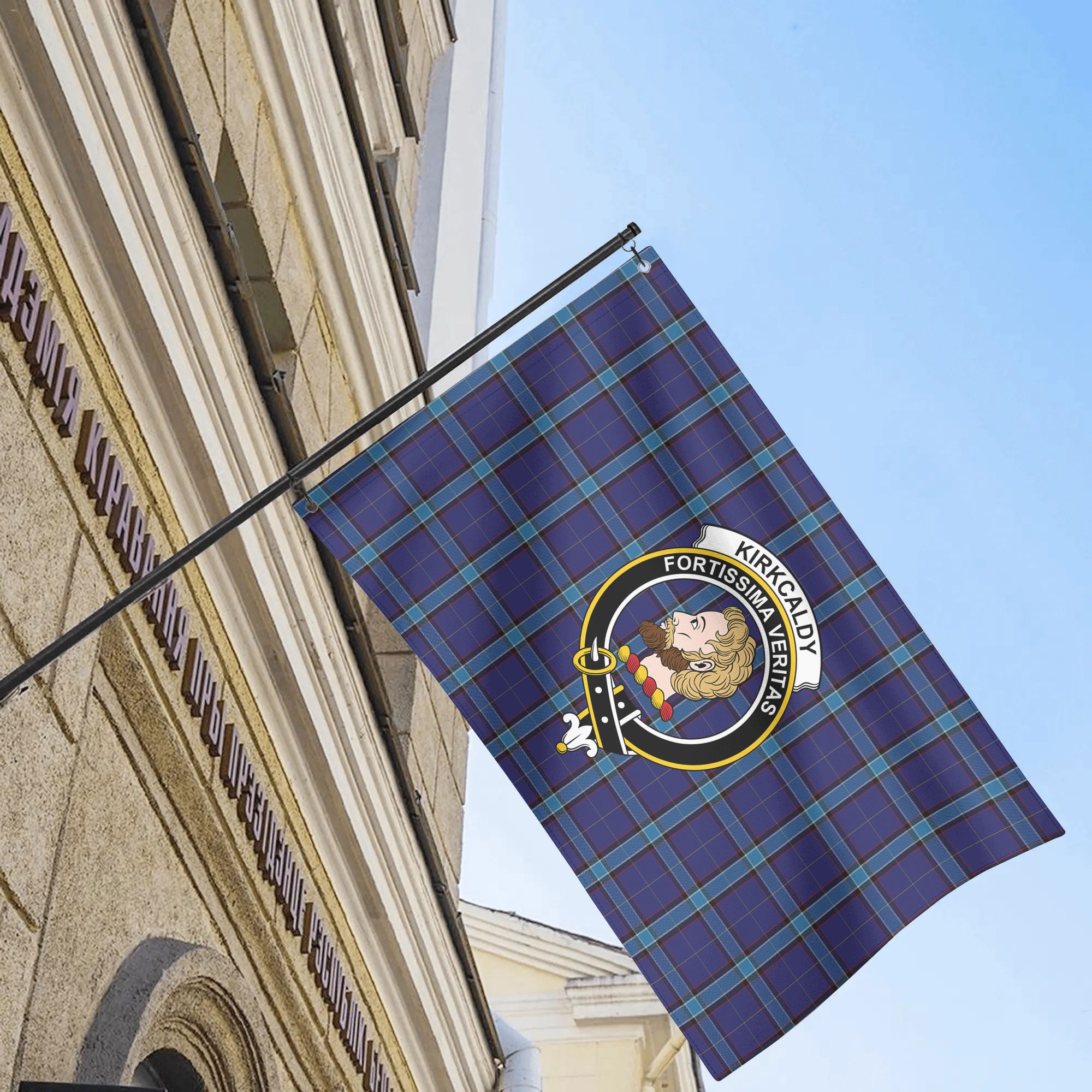 Kirkcaldy Tartan Crest House Flag