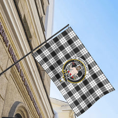 MacFarlane Black - White Tartan Crest House Flag