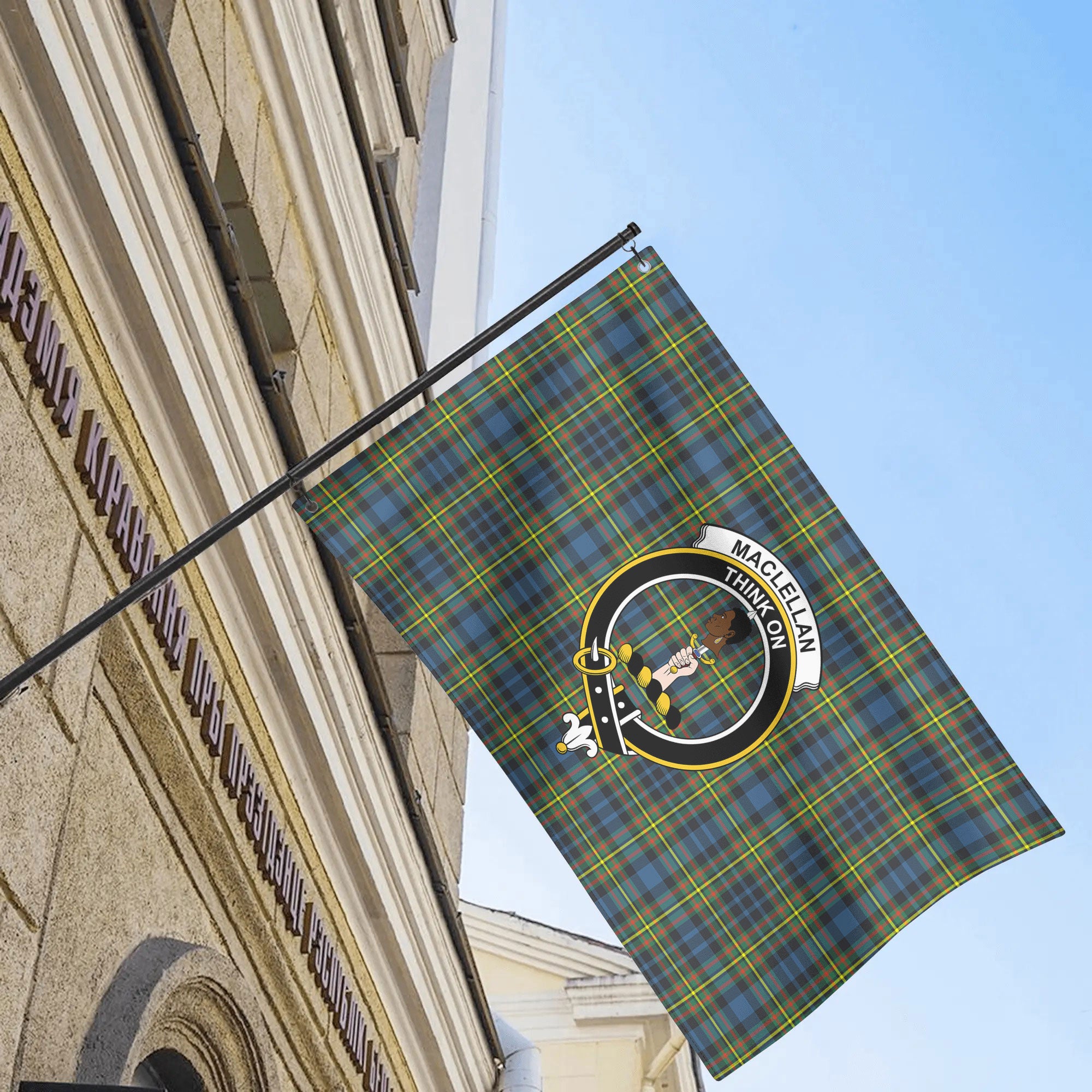 MacLellan Ancient Tartan Crest House Flag