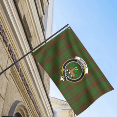 Maxwell Hunting Tartan Crest House Flag