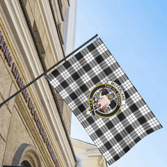 McFarlane Black - White Tartan Crest House Flag