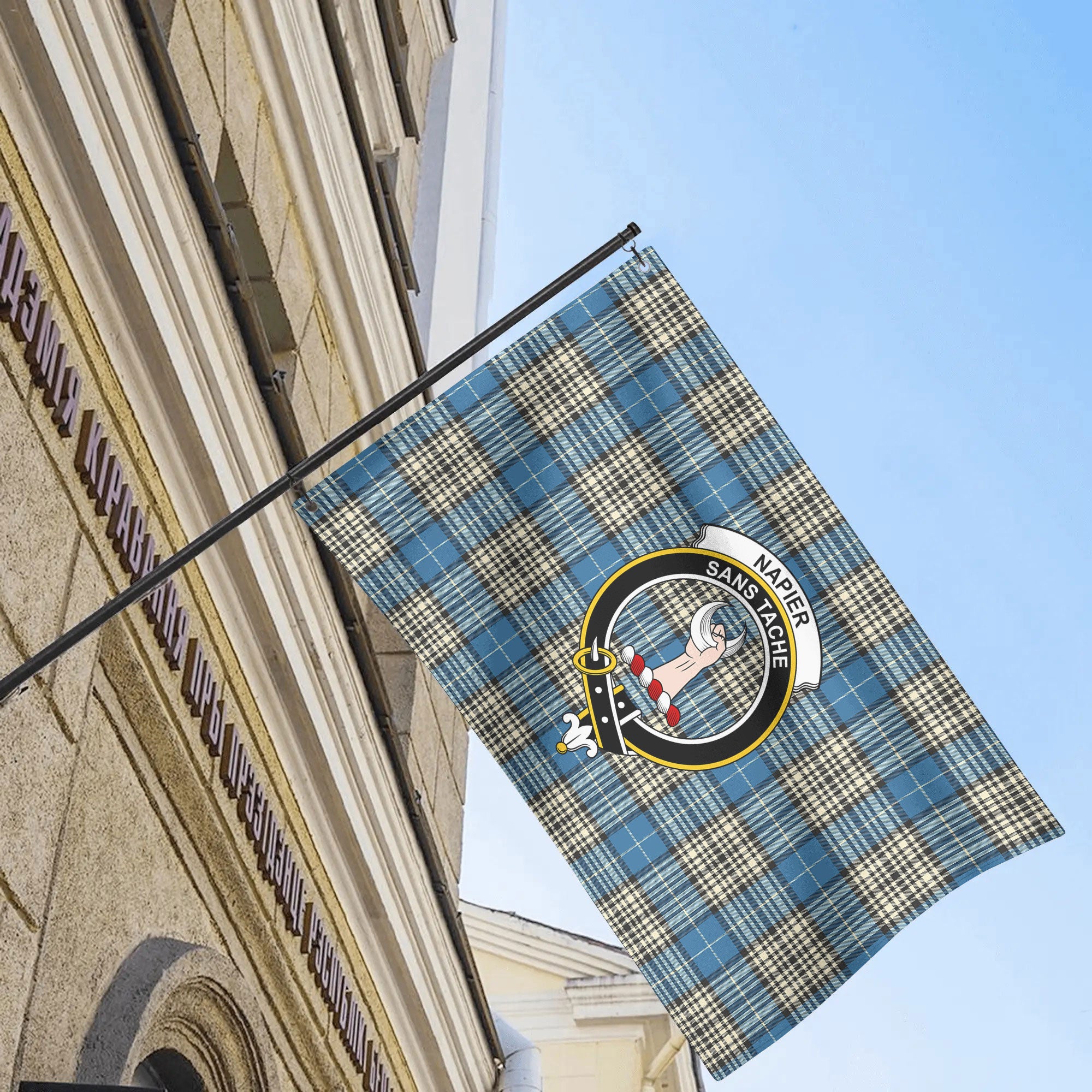 Napier Ancient Tartan Crest House Flag