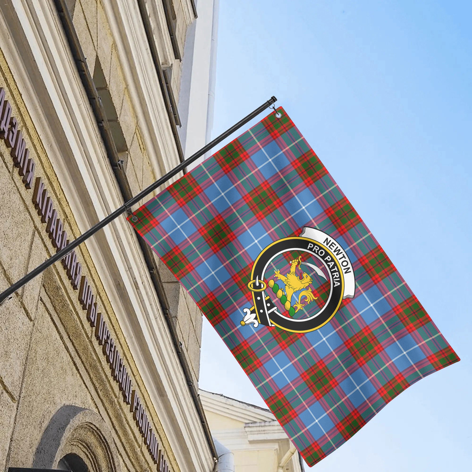 Newton Tartan Crest House Flag