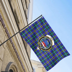 Weir Modern Tartan Crest House Flag