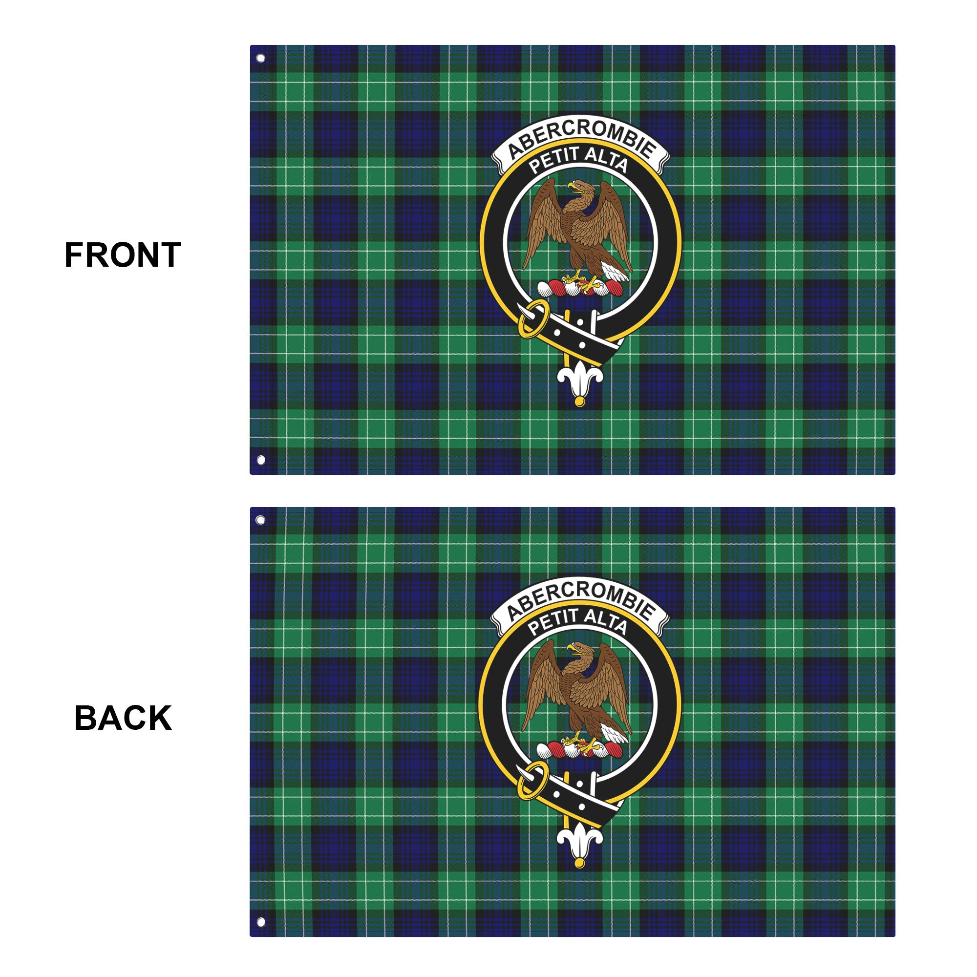 Abercrombie Tartan Crest House Flag