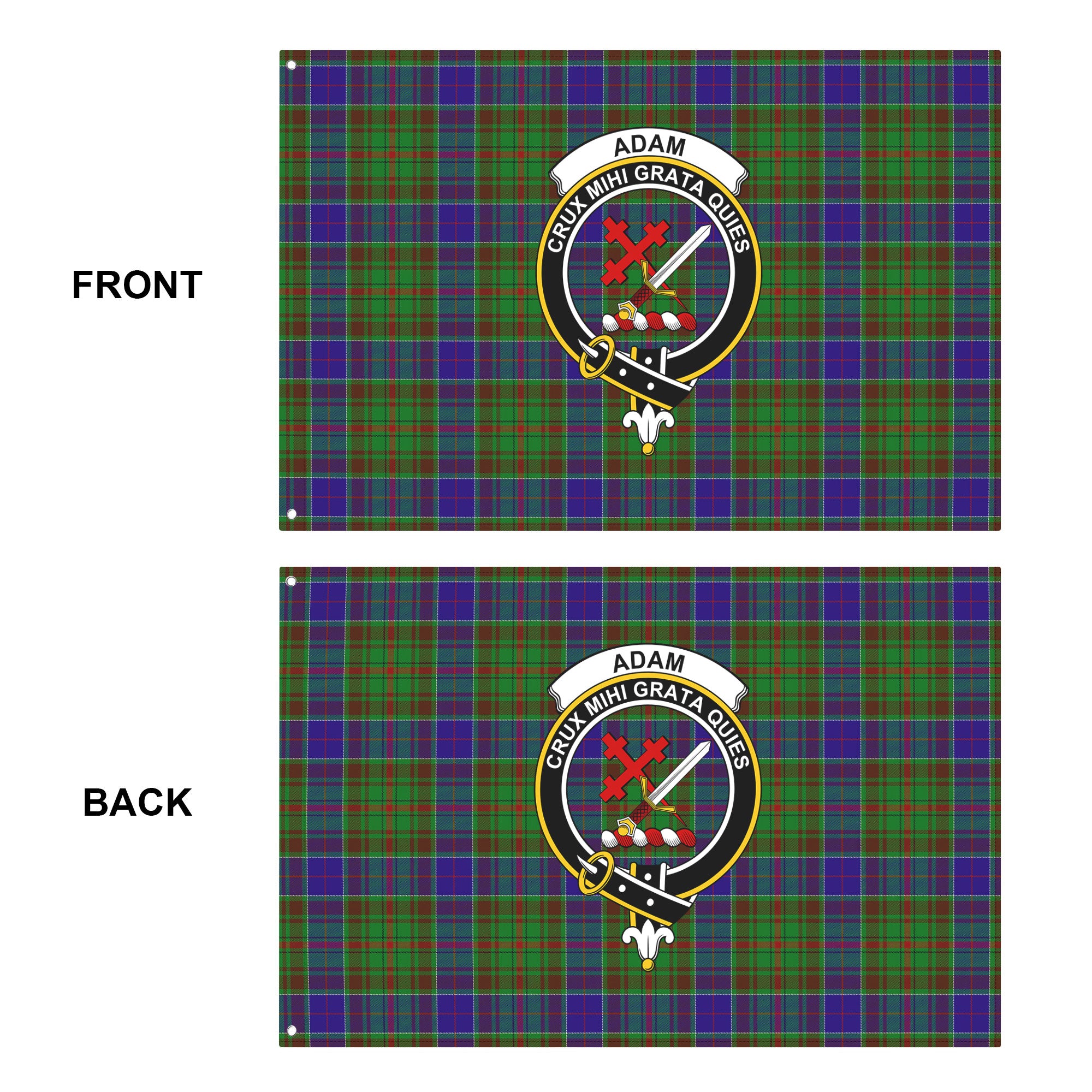 Adam Tartan Crest House Flag