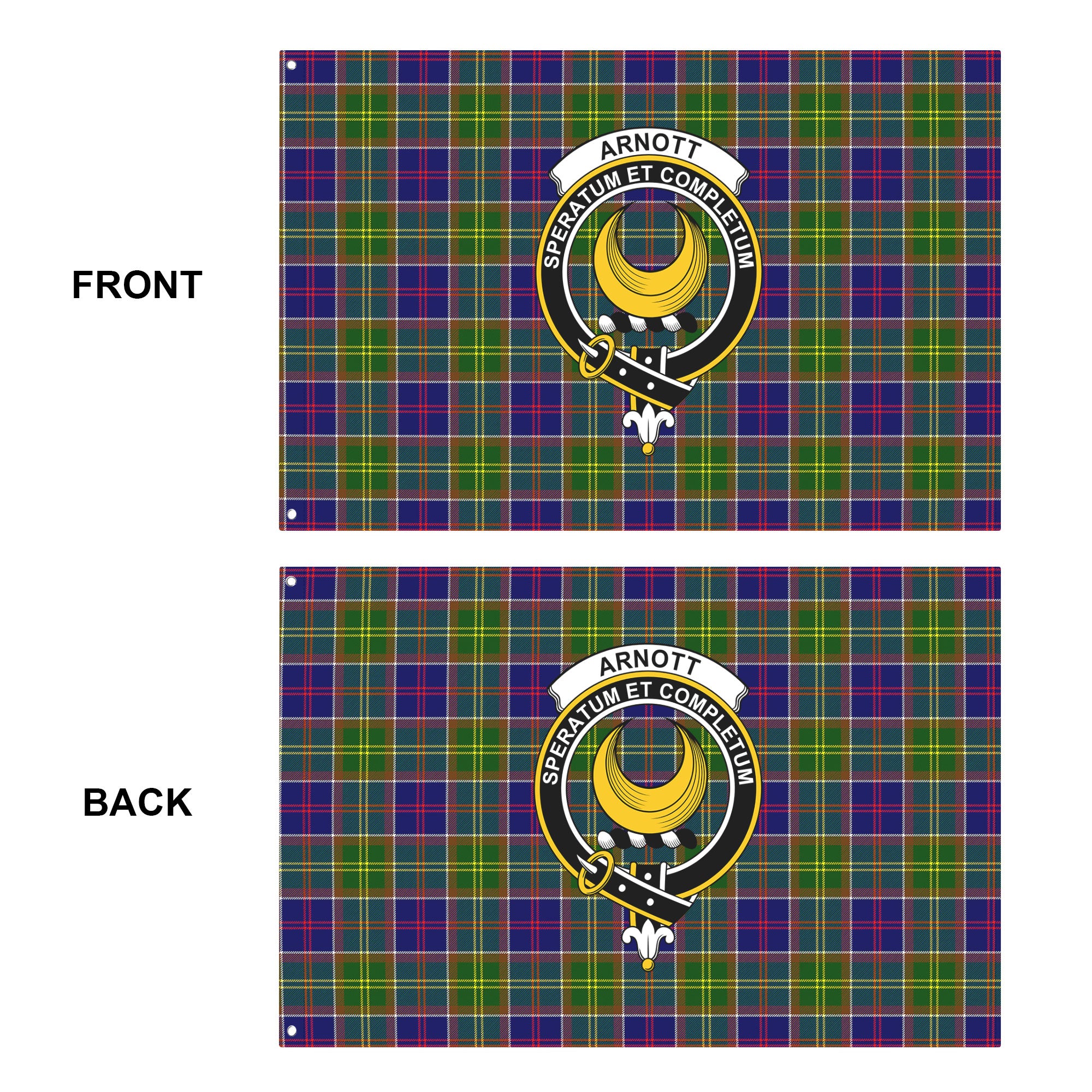 Arnott Tartan Crest House Flag
