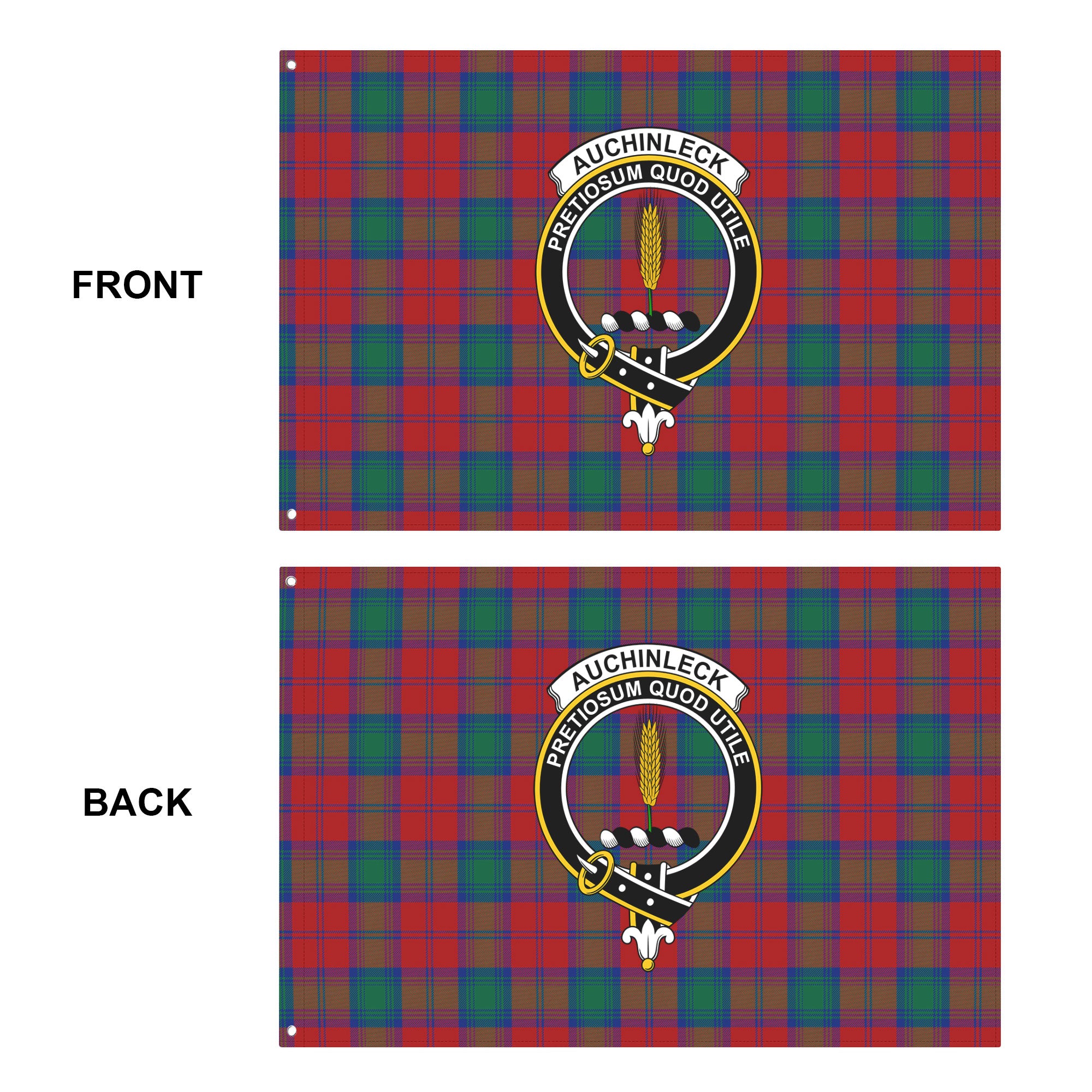 Auchinleck Tartan Crest House Flag